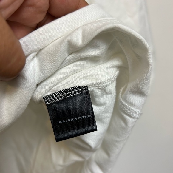 BARBARA BUI Made in Portugal White tie scarf Neck Short sleeve Size T2 2X - Picture 4 of 9